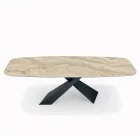 Table de Salon Fixe avec Plateau en Céramique Made in Italy - Vacances Viadurini
