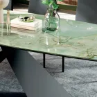 Table de Salon Fixe avec Plateau en Céramique Made in Italy - Vacances Viadurini