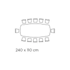 Table de Salon Fixe avec Plateau en Céramique Made in Italy - Vacances Viadurini