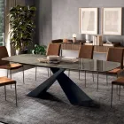 Table de Salon Fixe avec Plateau en Céramique Made in Italy - Vacances Viadurini