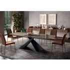 Table de Salon Fixe avec Plateau en Céramique Made in Italy - Vacances Viadurini