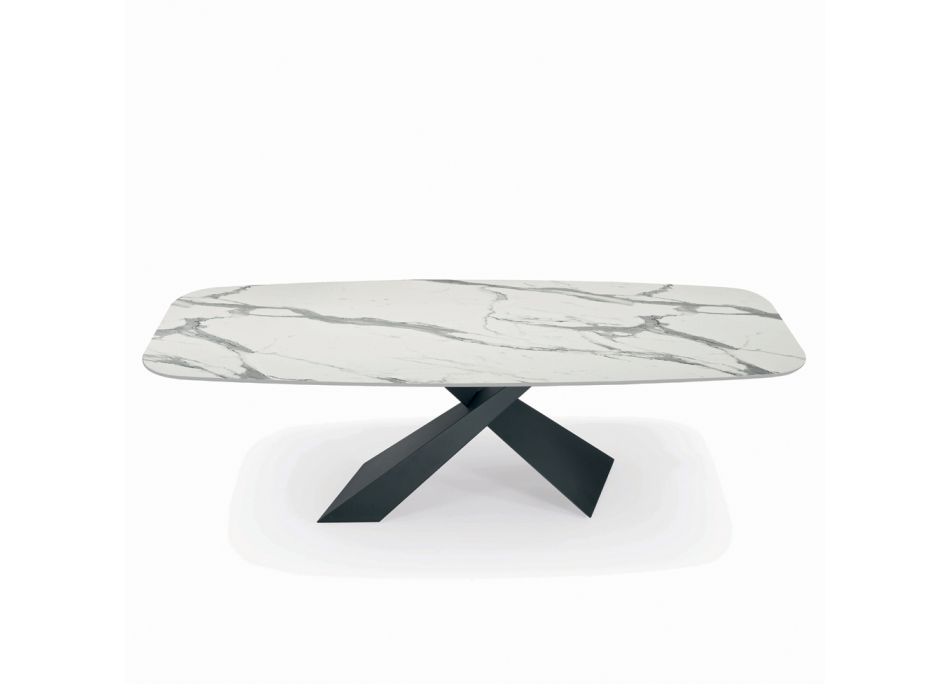 Table de salon fixe avec plateau en stratifié fabriquée en Italie - Vacances Viadurini