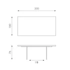 Table de Salon en Placage de Chêne et Base en Verre Trempé - Nicofisso Viadurini