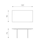 Table de Salon en Placage de Chêne et Base en Verre Trempé - Nicofisso Viadurini