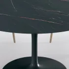 Table de salon ronde fixe en stratifié et aluminium fabriquée en Italie - Dollars Viadurini