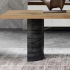 Table de salon moderne en bois massif fabriquée en Italie - Catrin Viadurini