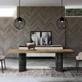 Table de salon moderne en bois massif fabriquée en Italie - Catrin