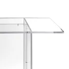 Table Selenia au design minimaliste en plexiglas transparent, fabriquée en Italie Viadurini