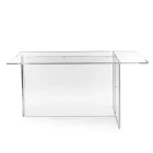 Table Selenia en plexiglas transparent au design minimaliste, fabriquée en Italie Viadurini