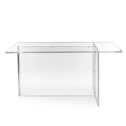 Table Selenia en plexiglas transparent au design minimaliste, fabriquée en Italie Viadurini