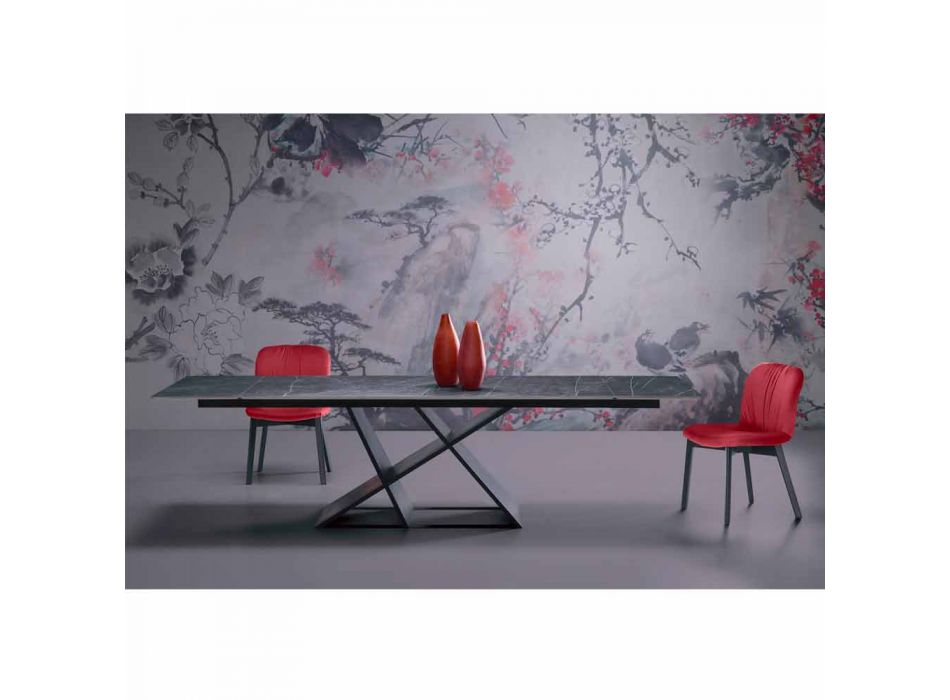 Table design extensible jusqu'à 294 cm avec plateau en grès Made in Italy - Cirio Viadurini