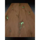 Table design extensible jusqu'à 294 cm en bois et métal Made in Italy - Nuzzo Viadurini