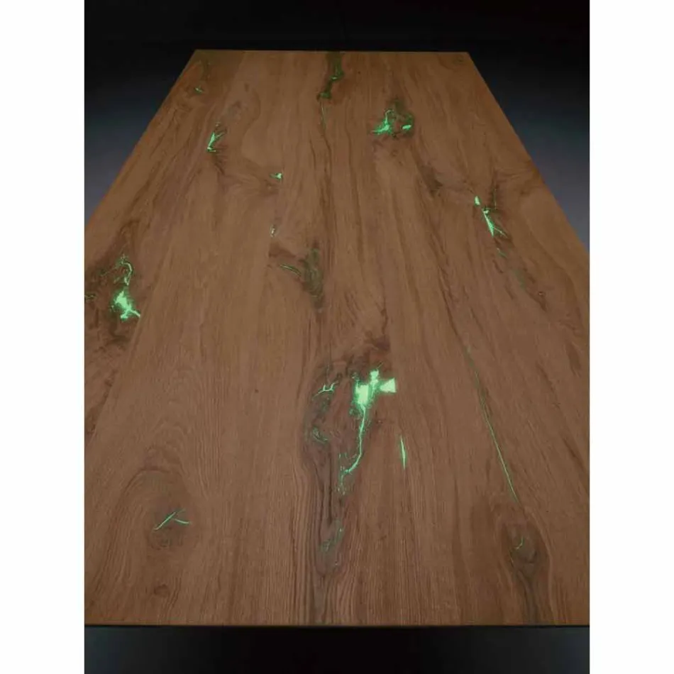 Table design extensible jusqu'à 294 cm en bois et métal Made in Italy - Nuzzo Viadurini