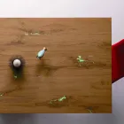 Table design extensible jusqu'à 294 cm en bois et métal Made in Italy - Nuzzo Viadurini