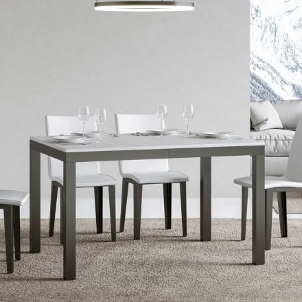 Table design avec plateau en bois extensible jusqu'à 440 cm Made in Italy - Foxy Viadurini