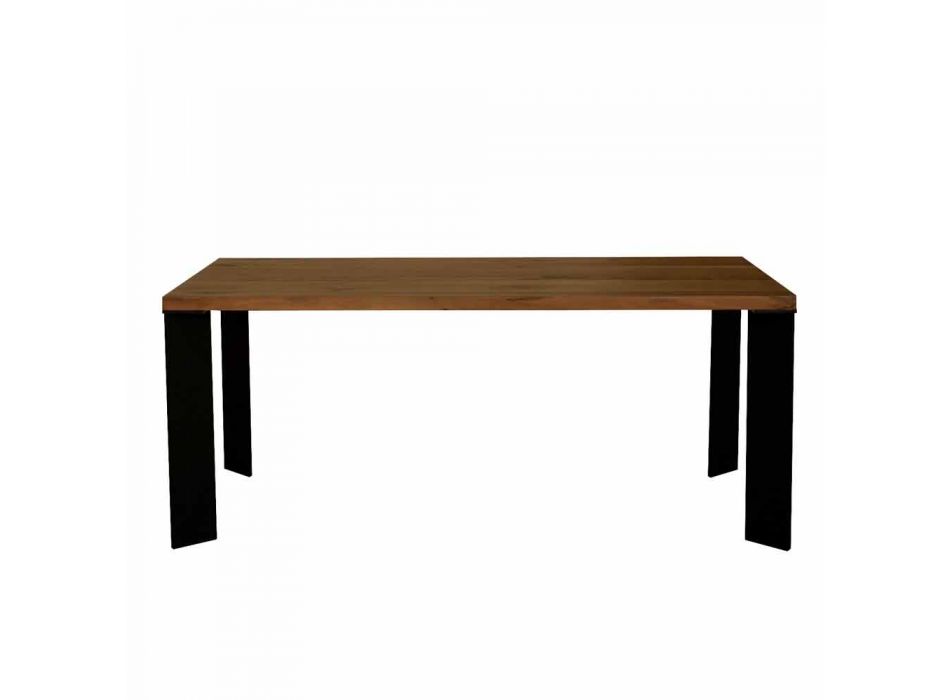 Table design moderne en noyer naturel, L180xP90cm, Yvonne Viadurini