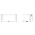 Table design moderne en noyer naturel, L180xP90cm, Yvonne Viadurini