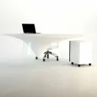 Table design avec base en cristal fabriqué en Italie, Teggiano Viadurini