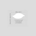 Table design plaqué chêne et noyer Fenice Viadurini