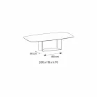 Table Design en Céramique et Métal Désir Noir Mat Fabriqué en Italie - Marron Foncé Viadurini