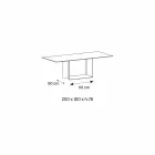 Table Design en Céramique et Métal Désir Noir Mat Fabriqué en Italie - Marron Foncé Viadurini