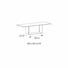 Table Design en Céramique et Métal Désir Noir Mat Fabriqué en Italie - Marron Foncé Viadurini