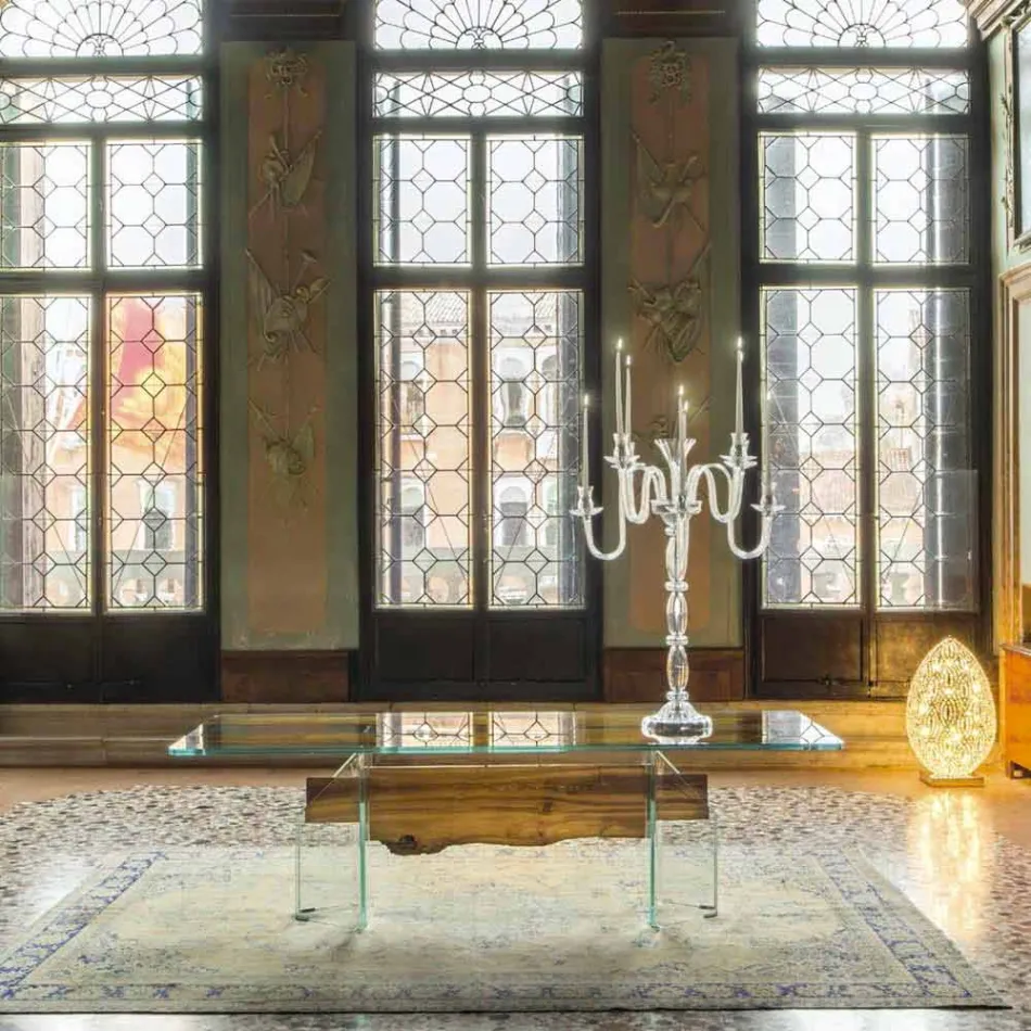 de dauphin en bois table design et Venise verre vénitien Viadurini