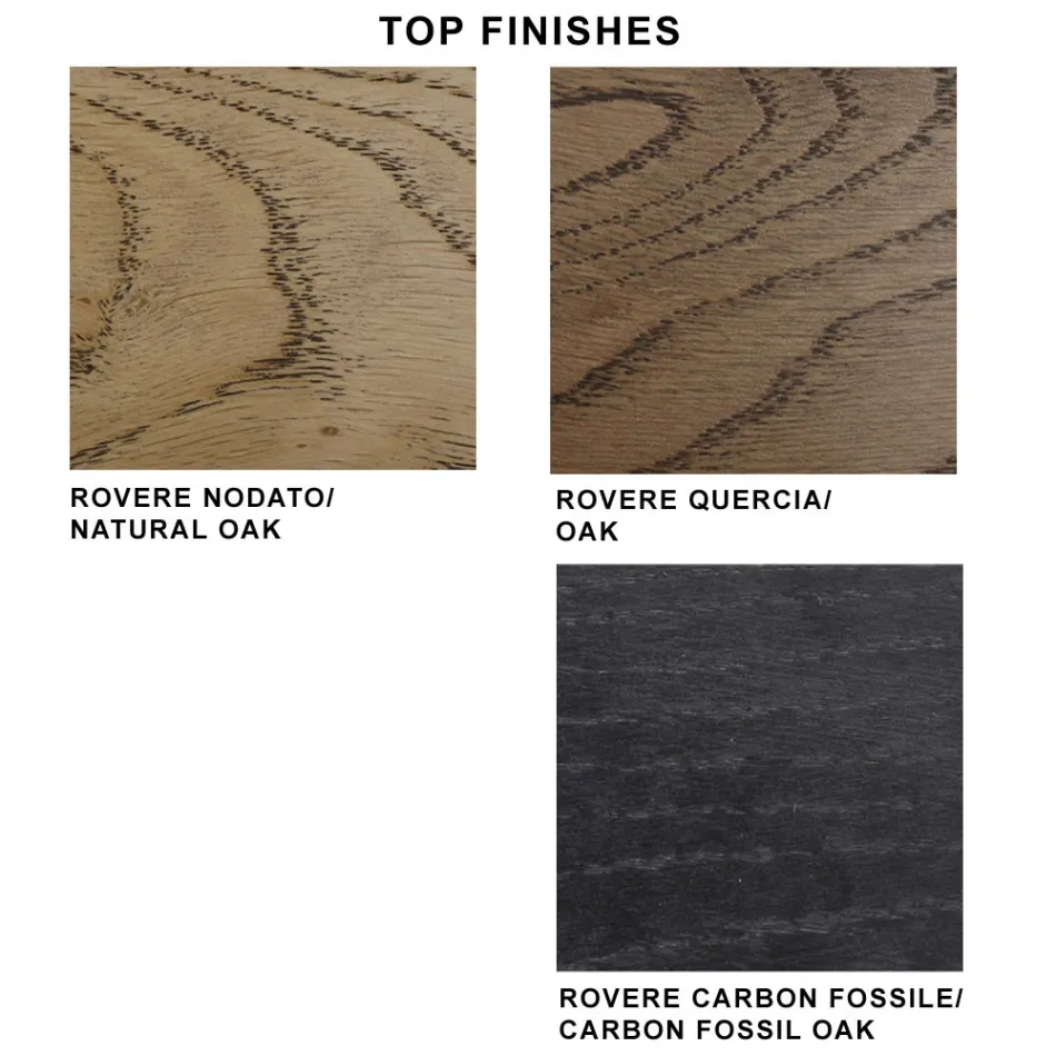 Table design en bois plaqué et acier fabriquée en Italie – Dalmata Viadurini