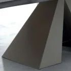 Table design en bois plaqué et acier fabriquée en Italie – Dalmata Viadurini