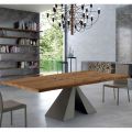 Table de Design en Bois Plaqué et Acier Made in Italy – Dalmata