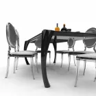 Table à manger design moderne produite en Italie, Milzano Viadurini