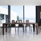 Table design moderne en bois faite à la main en bois d'Italie Viadurini