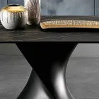 Table en verre de céramique au design moderne fabriquée en Italie, Clark Viadurini