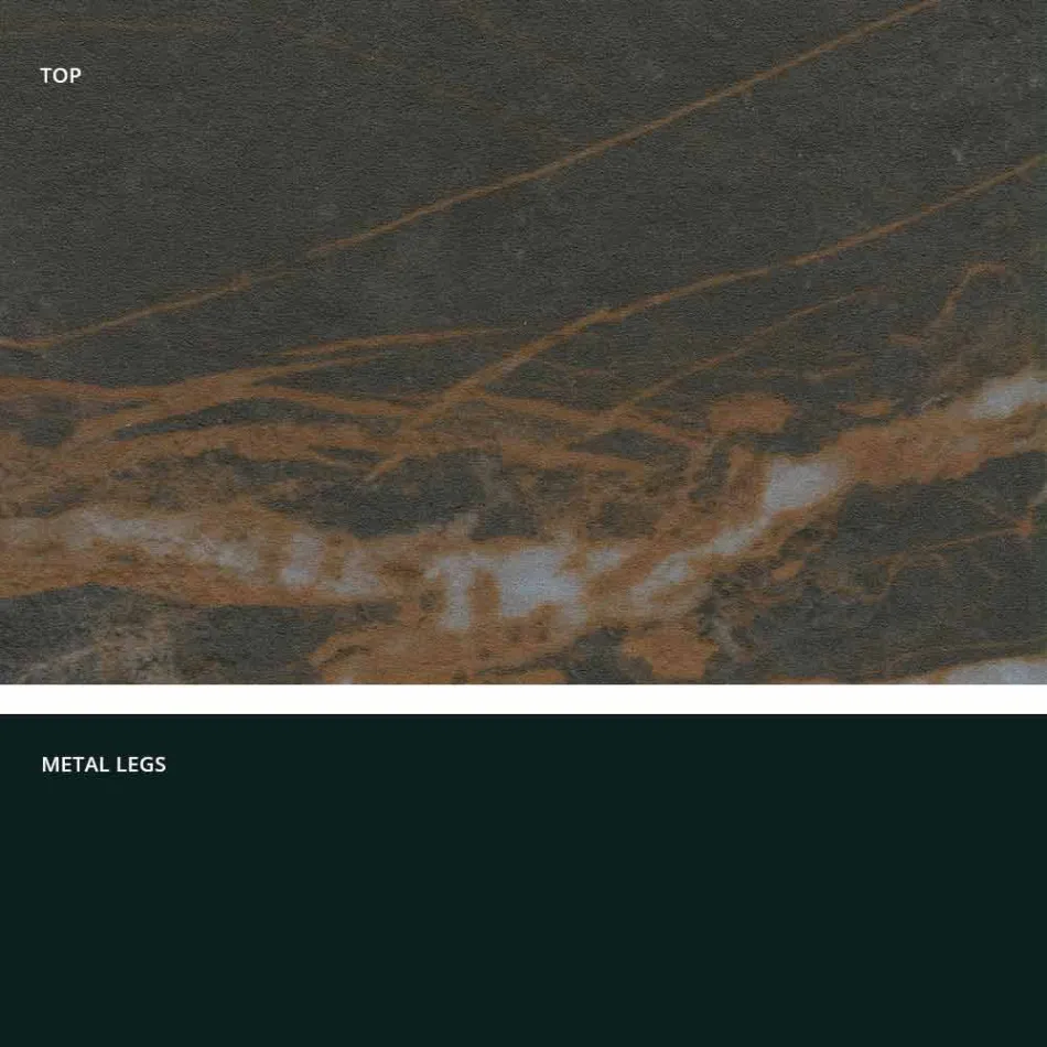 Table en verre de céramique au design moderne fabriquée en Italie, Clark Viadurini