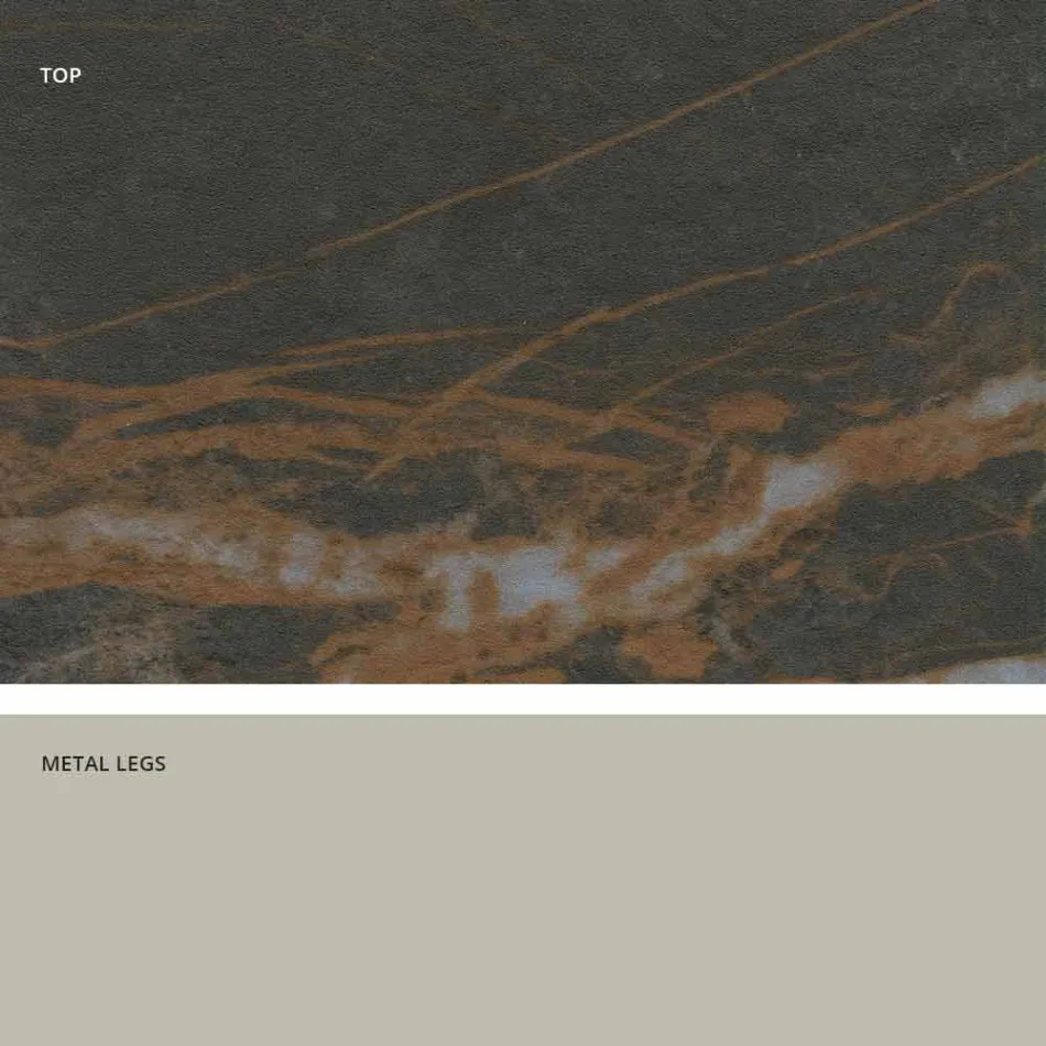 Table en verre de céramique au design moderne fabriquée en Italie, Clark Viadurini