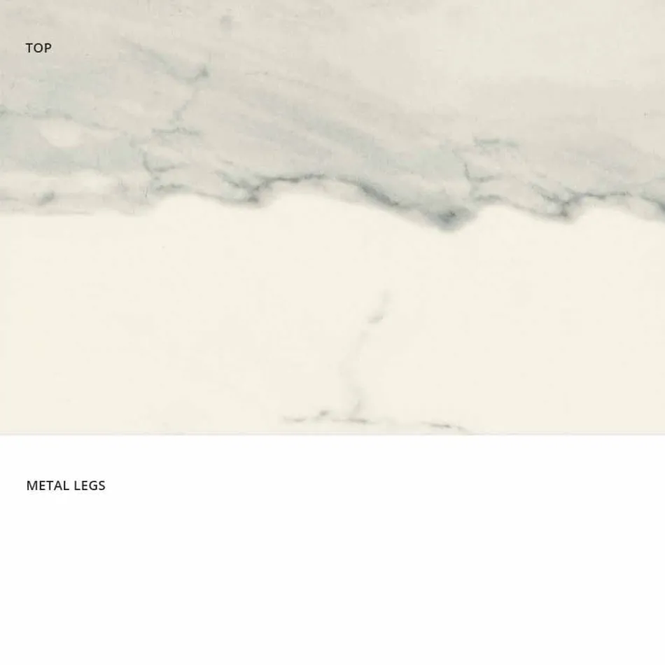 Table en verre de céramique au design moderne fabriquée en Italie, Clark Viadurini