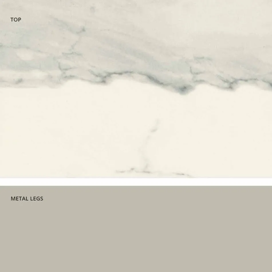 Table en verre de céramique au design moderne fabriquée en Italie, Clark Viadurini