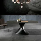 Table en verre de céramique au design moderne fabriquée en Italie, Clark Viadurini