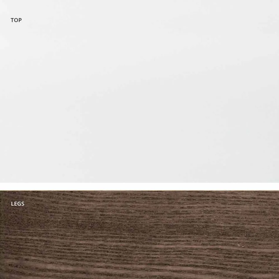 Table à rallonge en verre et bois massif fabriquée en Italie, Dimitri Viadurini