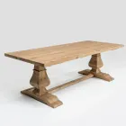Table fixe 240x100 cm en pin naturel vieilli - Africo Viadurini