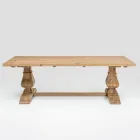 Table fixe 240x100 cm en pin naturel vieilli - Africo Viadurini