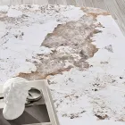 Table fixe 300x120 cm en métal et plateau en pierre frittée - Valmira Viadurini