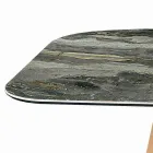 Table fixe en forme de tonneau avec base en frêne noyer Canaletto fabriquée en Italie - Nord Viadurini