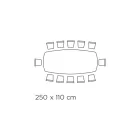 Table fixe en forme de tonneau avec plateau en stratifié et acier fabriquée en Italie - Grotta Viadurini