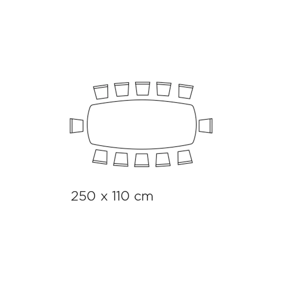 Table fixe en forme de tonneau avec plateau en stratifié et acier fabriquée en Italie - Grotta Viadurini
