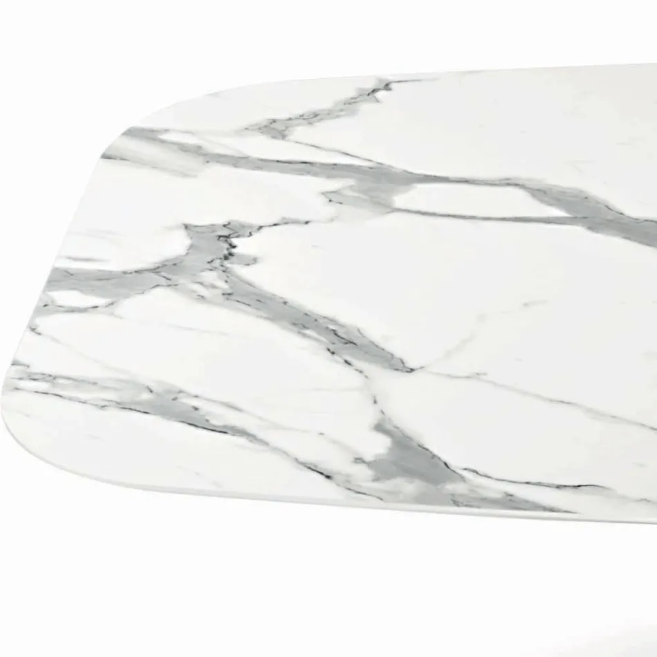 Table tonneau fixe avec plateau en stratifié fabriquée en Italie - Settimmio Viadurini