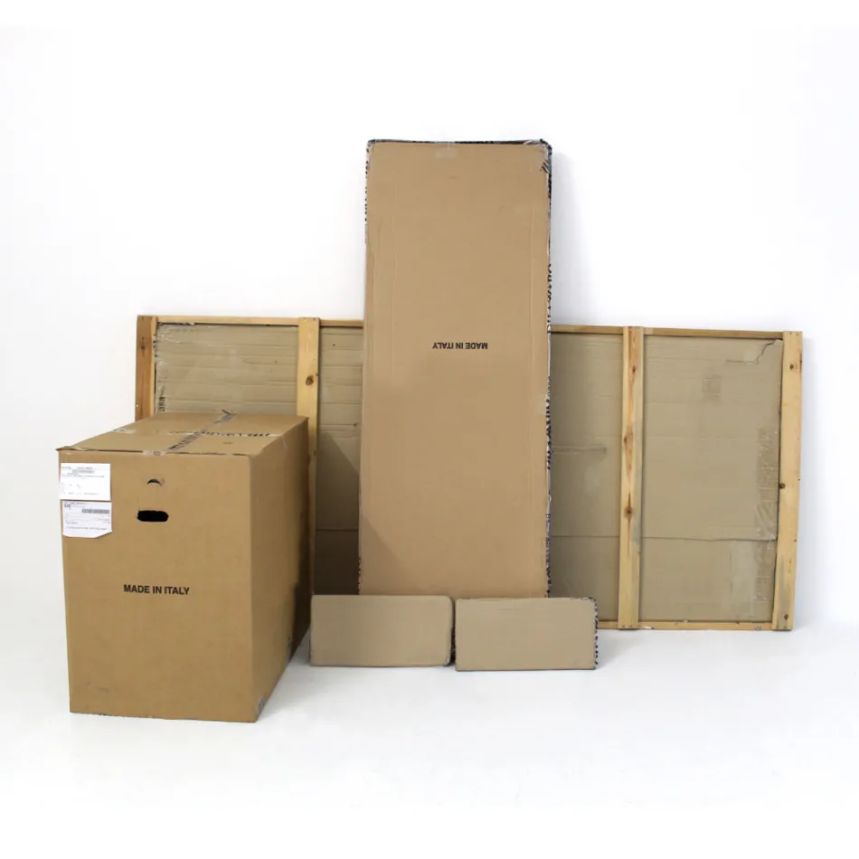 Table Fixe avec Base en Acier et Plateau en Céramique Made in Italy - Pantalon Viadurini