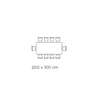 Table Fixe avec Base en Acier et Plateau en Céramique Made in Italy - Pantalon Viadurini