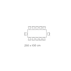 Table Fixe avec Base en Acier et Plateau en Céramique Made in Italy - Pantalon Viadurini