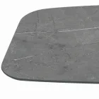 Table Fixe avec Base en Acier Noir et Plateau en Stratifié Fabriquée en Italie - Verres Viadurini